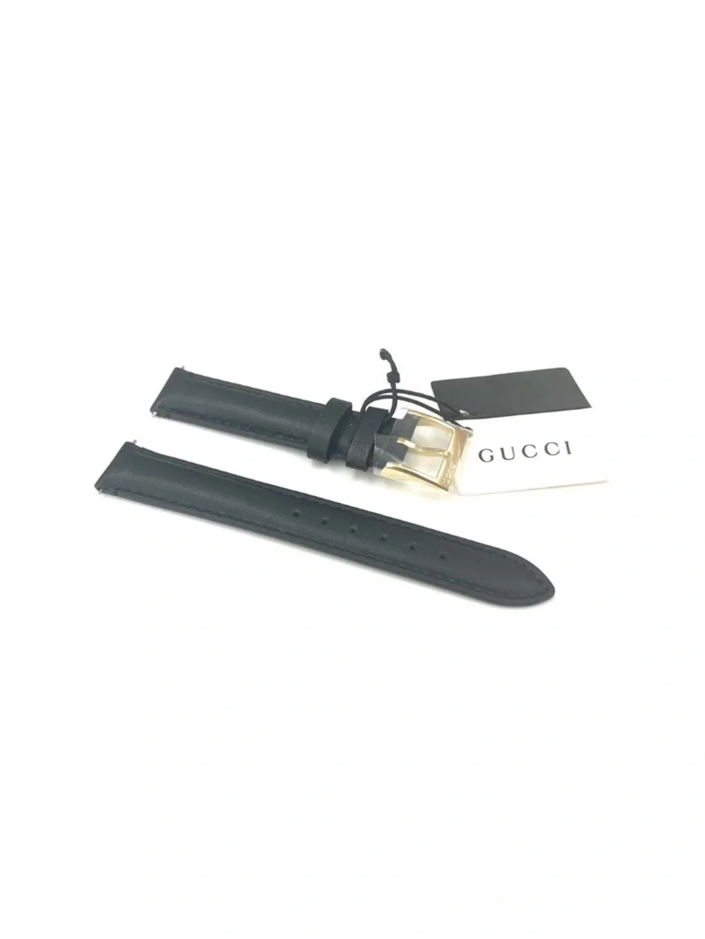Genuine Gucci Black Leather Band 15mm for YA126589 G-Timeless Mother Of Pearl